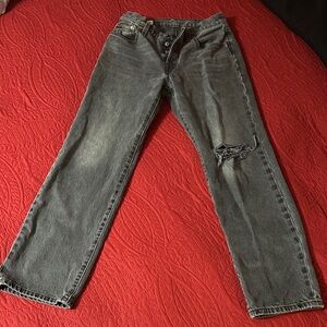 Levi's 501 Women's Gray Straight Jeans